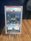 JACOB GONZALEZ 2023 BOWMAN CHROME DRAFT 1ST BLUE WAVE AUTO #d /150 PSA 9