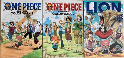 One Piece Color Walk 1, 2 & 3 Art Book by Eiichiro Oda Japanese