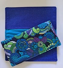 100% Cotton Fabric Abstract Floral Checkbook Cover