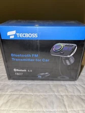 Tecboss Bluetooth FM Transmitter For Car Radio Adapter Model TB27 New Sealed