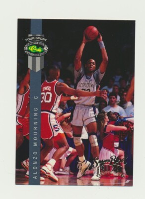 1992 Classic Four Sport Promo Super Bowl Trade Show Alonzo Mourning Georgetown