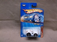 HOT WHEELS WHITE 2005 FE #036 ROCKET BOX BLINGS HOT ROD RACER 5 SPOKE WHEELS