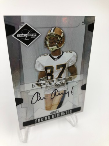 ADRIAN ARRINGTON ROOKIE AUTO RARE/99 Card 2008 Leaf LIMITED #201 MICHIGAN - Picture 4 of 8