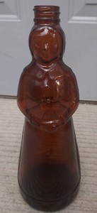 Vintage Mrs. Butterworth's Amber Glass Syrup Bottle