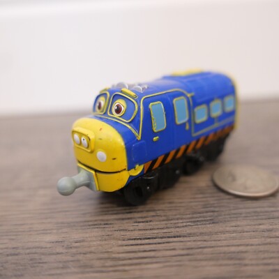 Chuggington Brewster Train Engine Die cast Blue Yellow 2010 Learning Curve Toy