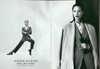 Anne Klein Magazin Print Anzeige Christy Turlington Louis Dell'Olio Fashion 2...