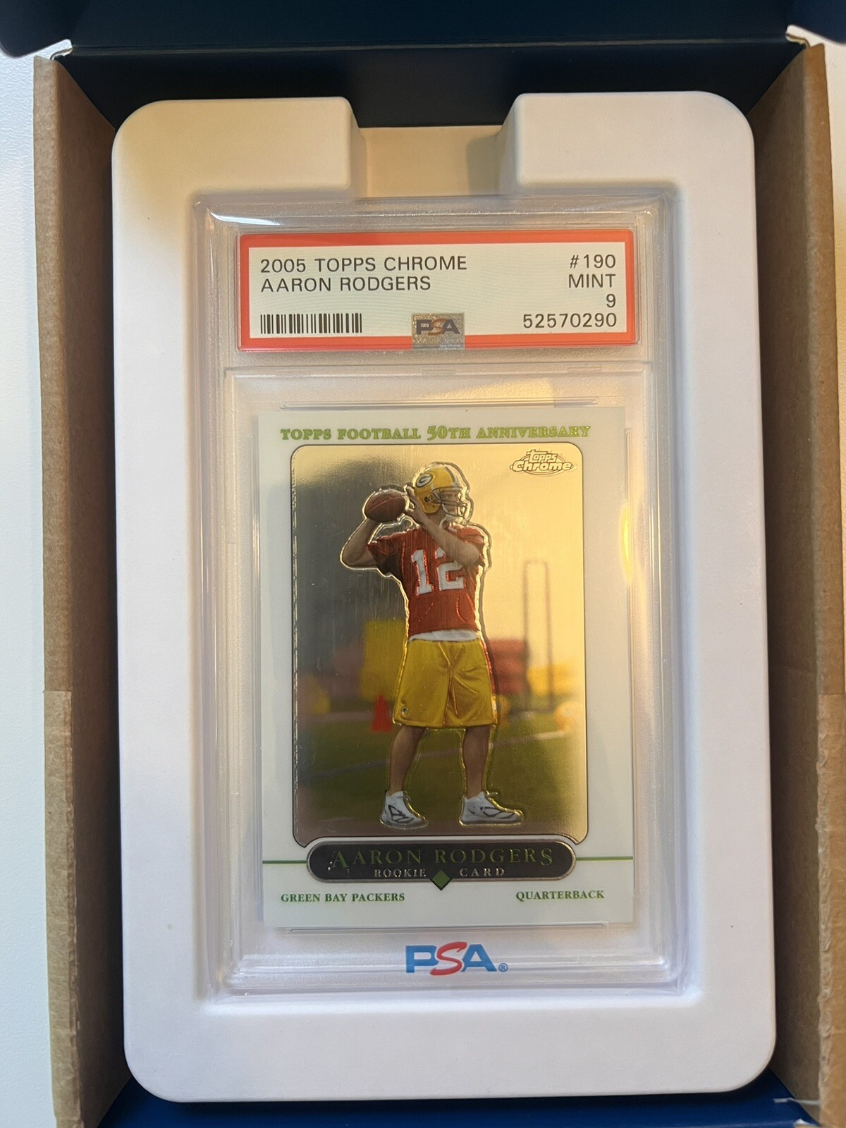 2005 Topps Chrome #190 Aaron Rodgers RC Rookie PSA 9 Mint