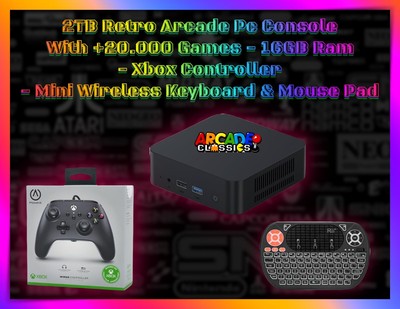 Retro Arcade Console 2TB SSD +20.000 Games Hand Picked + 16GB RAM - Mega Bundle