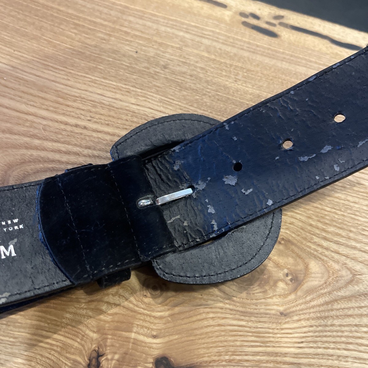 Lafayette 148 New York Black Woven Stretch Belt With Buckle 
