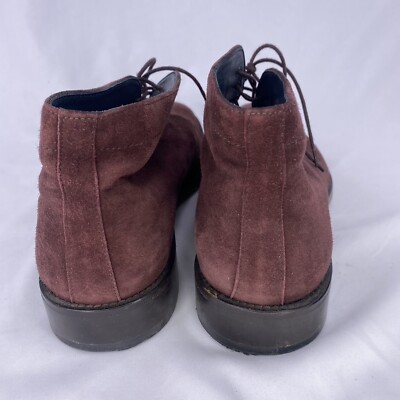 Fin’s For Hims Suede Leather Burgundy Chukka Boots Men’s Shoes Size 8 Chukka dark brown box calf - Animas Code main image 4