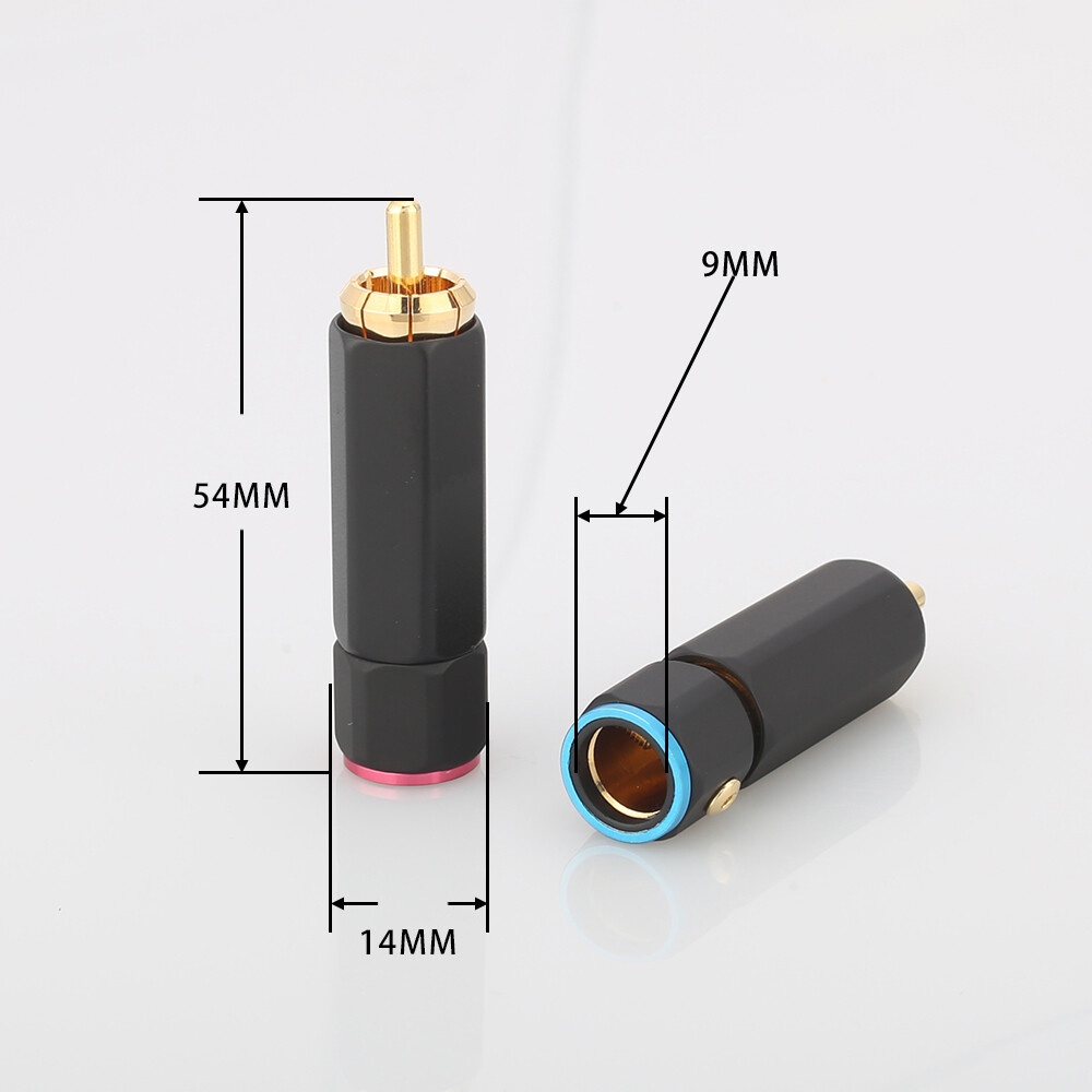 Audio Stecker Adapter 4x Audiocrast Cinch-Stecker 24k Vergoldet Premium Rca Adapter F R Bessere Audio 430197 - Foto 7