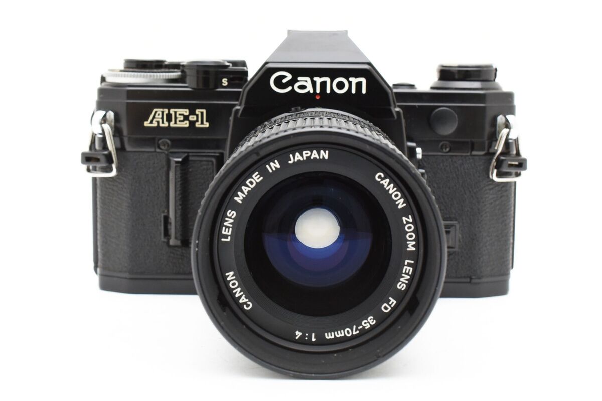 Exc+5* Canon AE-1 SLR Film Camera Black NEW FD 35-70mm f4 Exc+5* Canon AE-1 SLR Film Camera Black NEW FD 35-70mm f4