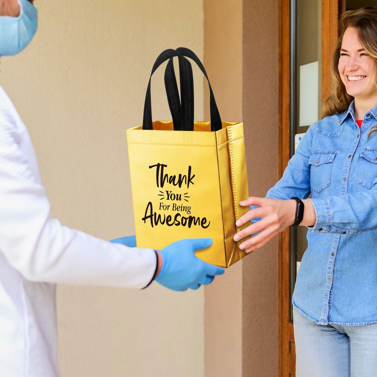 36 Pcs Thank You Reusable Gift Bags Employee Appreciation Gift Bags ...