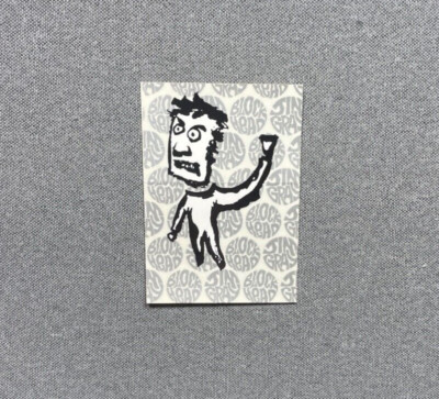 Blockhead Mad Doodle Skateboard Sticker 3.55in White-Gray