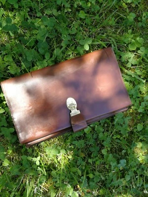Porte papier vintage marron Le Tanneur - Photo 1/4