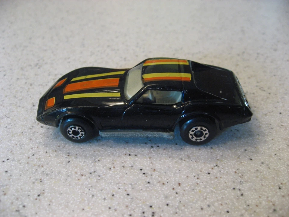 Lesney Matchbox Superrápido Negro con Rayas Chevrolet Corvette Blackwalls Nº 62 Foto 3 de 4