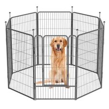 Dog Playpen,24/32/40/45in Outdoor Dog Fence, Portable Pet Playpen for RV Camping