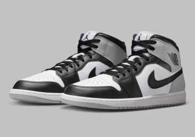 Nike Air Jordan 1 グレー/ホワイト/ブラック Nike Air Jordan 1 Mid Shoes White Black Lt Smoke Gray DQ8426