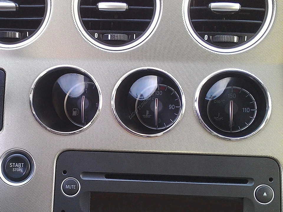 For Alfa Romeo 159 04-10 Polished Aluminum Dashboard Instrument gauge Rings 3pcs - Image 4 of 4