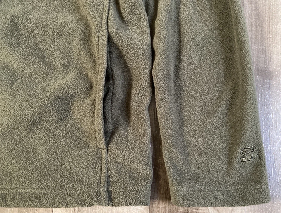 男式初学者全拉链羊毛夹克橄榄绿色中号 — 第 3/4 张图片