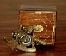 Antike Replik funktionierende Vintage Maritim Deutsche Marine Messing Sextant...