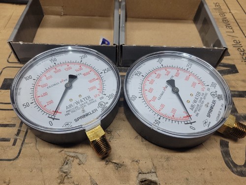 FPPI Air/Water Fire Sprinkler Pressure Gauge 0-300PSI, 4”, FM & UL | eBay