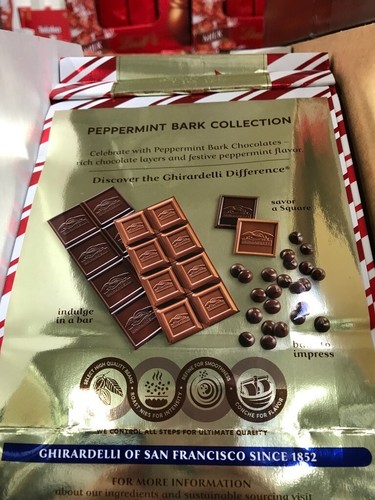 Cuadrados de chocolate corteza de menta Ghirardelli 16 oz limitada de temporada RARO NUEVO - Imagen 7 de 10