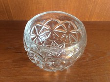Vintage Clear Pressed Glass Pot, Candy Dish or Bowl, 1930s-1960s?