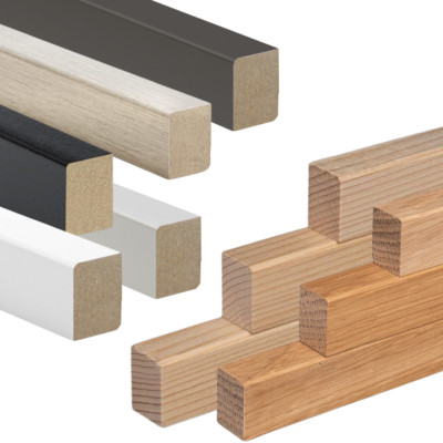 REESE Vorsatzleisten Deck- Abschluss- Sockelleisten | 20x15x2300mm | MDF & Holz