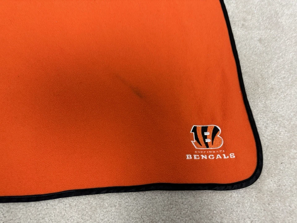 Manta Cincinnati Bengals naranja polar tiro NFL Reebok vintage Foto 3 de 4