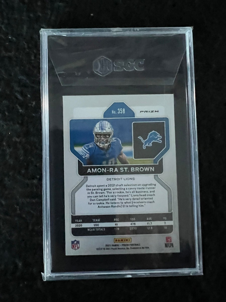 2021 Panini Prizm - Rookie Amon-Ra St. Brown #358 Red Ice Prizm
