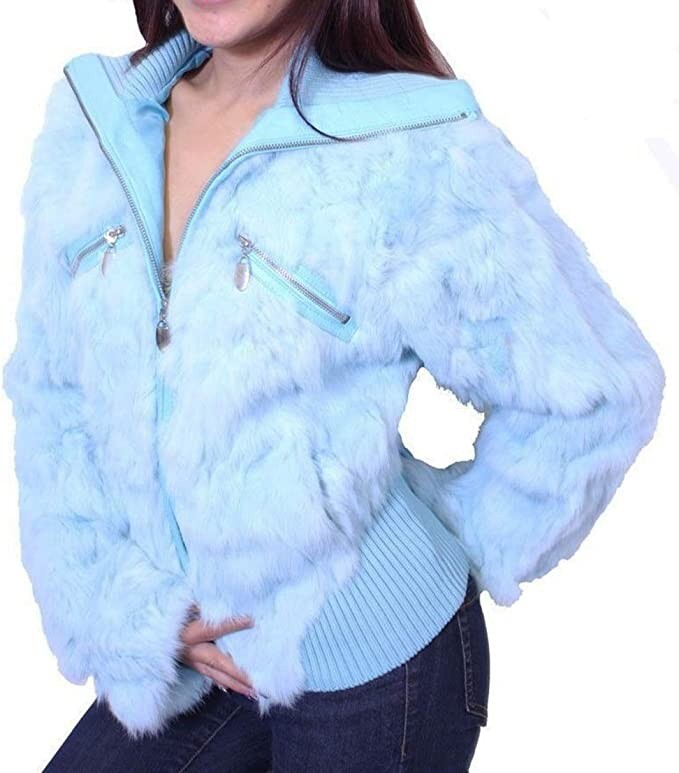 Blue Rabbit Coat Blue Rabbit Fur Coat
