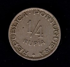 Portuguese india 1/4 rupia 1947 * KM#25 *