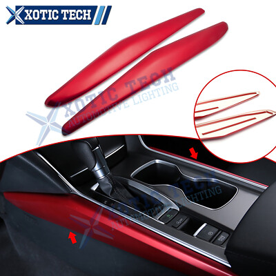 2Pcs ABS Sporty Inner Gear Shift Panel Media Decoration Cover For Honda Accord