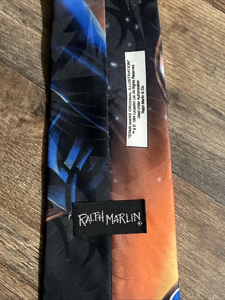 Corbata Ralph Marlin Star Wars 1994 ilustración original Luke Darth Vader R2D2 C3PO Foto 3 de 4