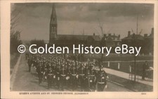 ANTIQUE MILITARY ARMY SOLDIERS REAL PHOTO RPPC QUEENS AVENUE ST GEORGE ALDERSHOT