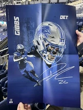 Detroit Lions /Bears Thanksgiving (11-28-24 )Program Poster Jahmyr Gibbs 16x22