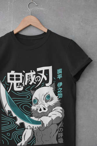 Demon Slayer Shirt Inosuke Tshirt Zenitsu T-Shirt Muzan Tanjiro Doma Kokushibo - Picture 4 of 6