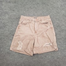 Wild Fable Shorts Womens 6 Beige Paper Bag High Rise Denim Distressed Ladies