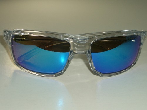 OAKLEY GIBSTON BLUE MIRRORED OLIVE GRAY TONE LENS SPORT WRAPS SUNGLASSES w/CASE - Picture 9 of 9