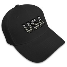 Baseball Cap Usa Grey American Flag Embroidery Dad Hats for Men  Women 1 Size