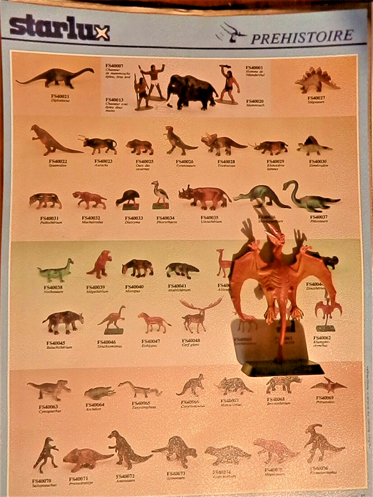 Figurine Dinosaure Starlux – Olacauthus – Série Préhistoire – 1970 – Vintage