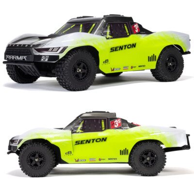 ARRMA ARA4303V4T1 1/10 SENTON 223S DSC 4X4 RTR Brushless Short CourTruck Yellow