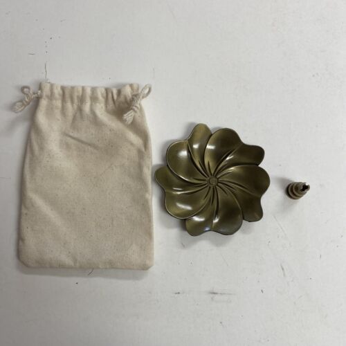 Bronze Blume Weihrauch Stick Halter, Aschefänger für Räucherstäbchen ~ mit Tasche - Bild 3 von 3