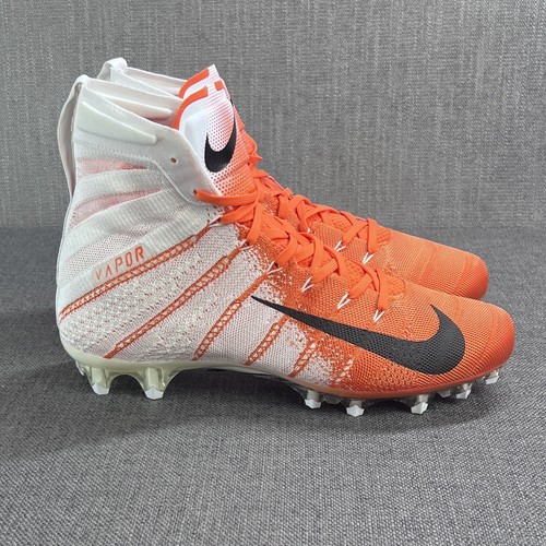 Nike Vapor Untouchable 3 Elite Football Cleats White Orange AO3006-118 Mens 10.5 - Picture 3 of 9