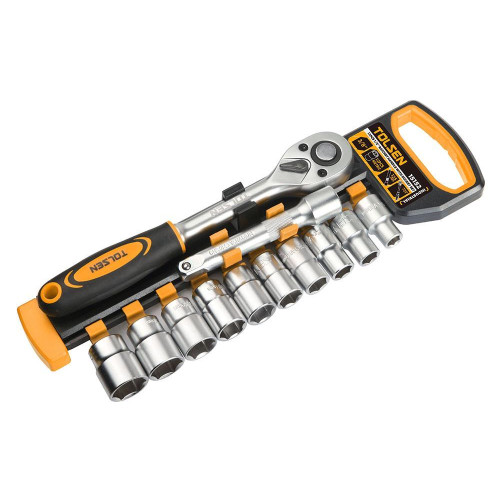 Set Cricchetto 1/2 Reversibile 12 Pezzi - Bussole Professionali Cr-V