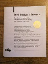 Intel Pentium 4 processor Original Manual installation