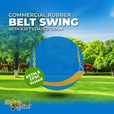 SWING SET STUFF INC COMMERCIAL RUBBER SEAT 8.5 FT COATED CHAIN (YELLOW) 0319