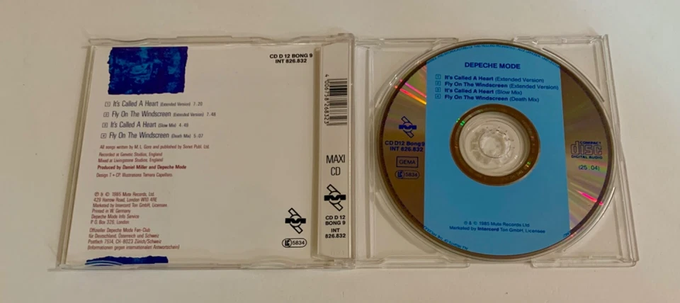(NM) Import (Germany) CD Single Depeche Mode It's Called A Heart 1990 1st Press - Image 2 of 4