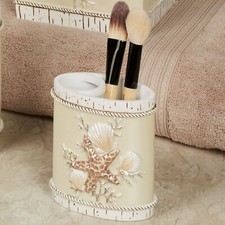 Beach Time Starfish Coastal Handpainted Bath Accessories Ivory